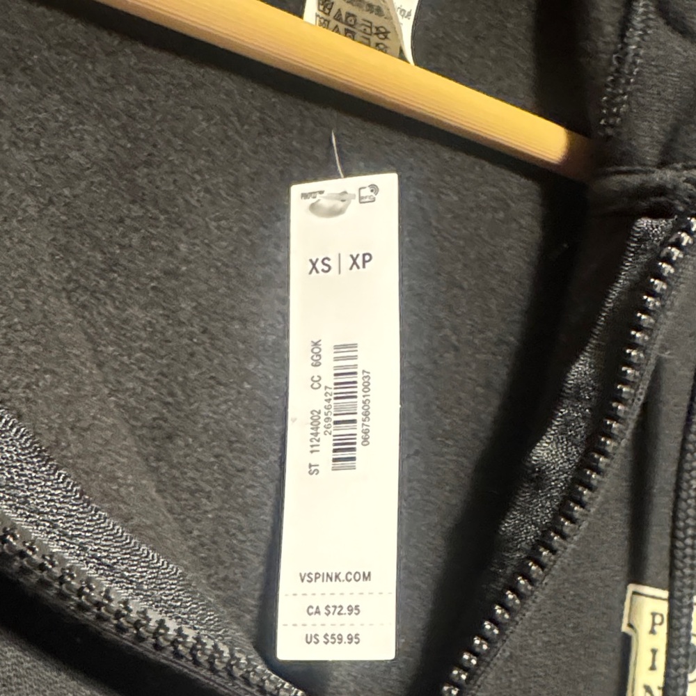 PINK Victoria's Secret Ivy Fleece Campus Zip Hoodie - Picture 2 of 8